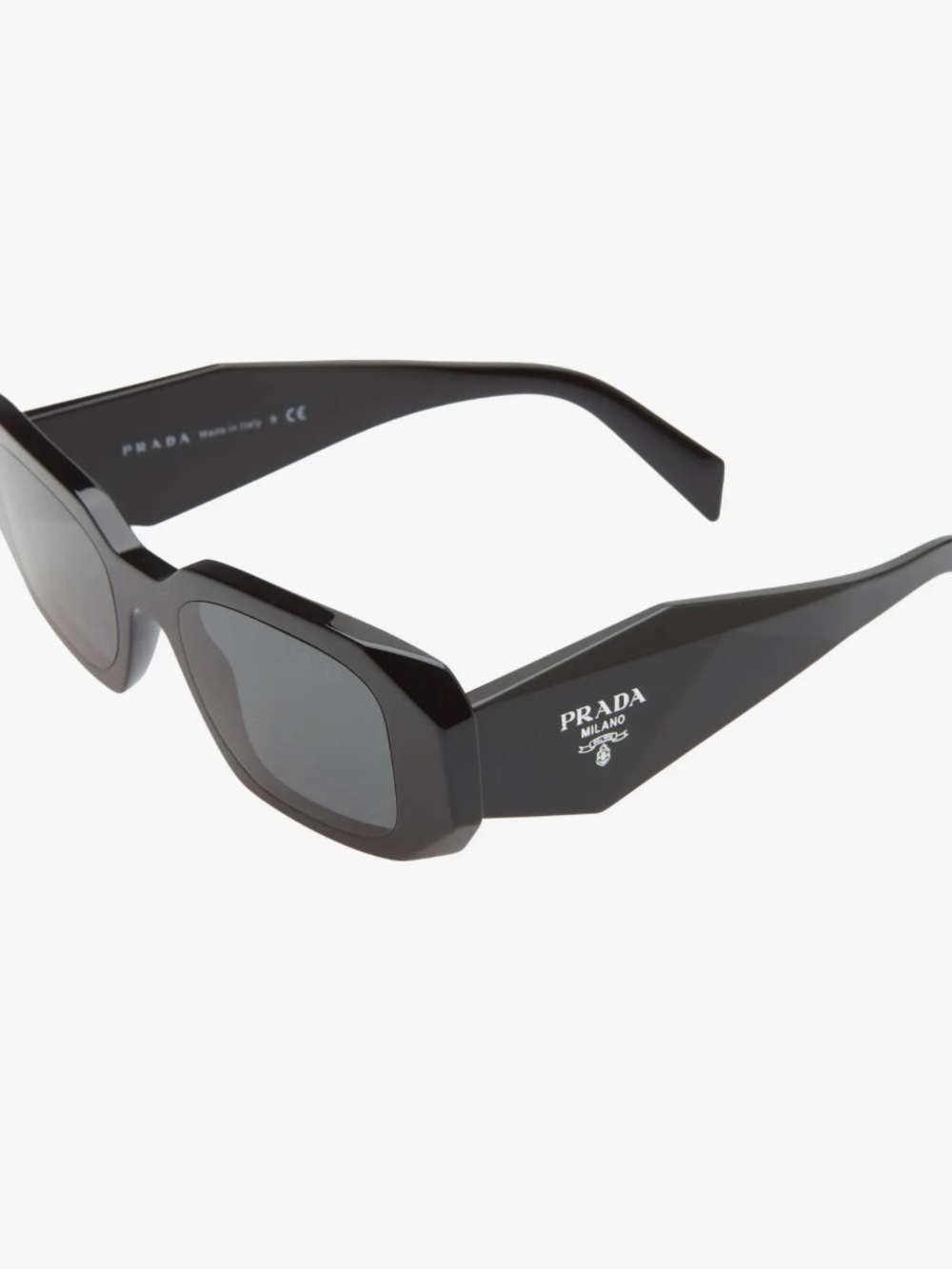 Prada Black Runway 49mm Rectangular Sunglasses AUTHENTIC - Picture 2 of 6